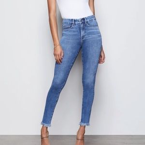 Blue Fray Skinny Jeans | GOOD AMERICAN | 27